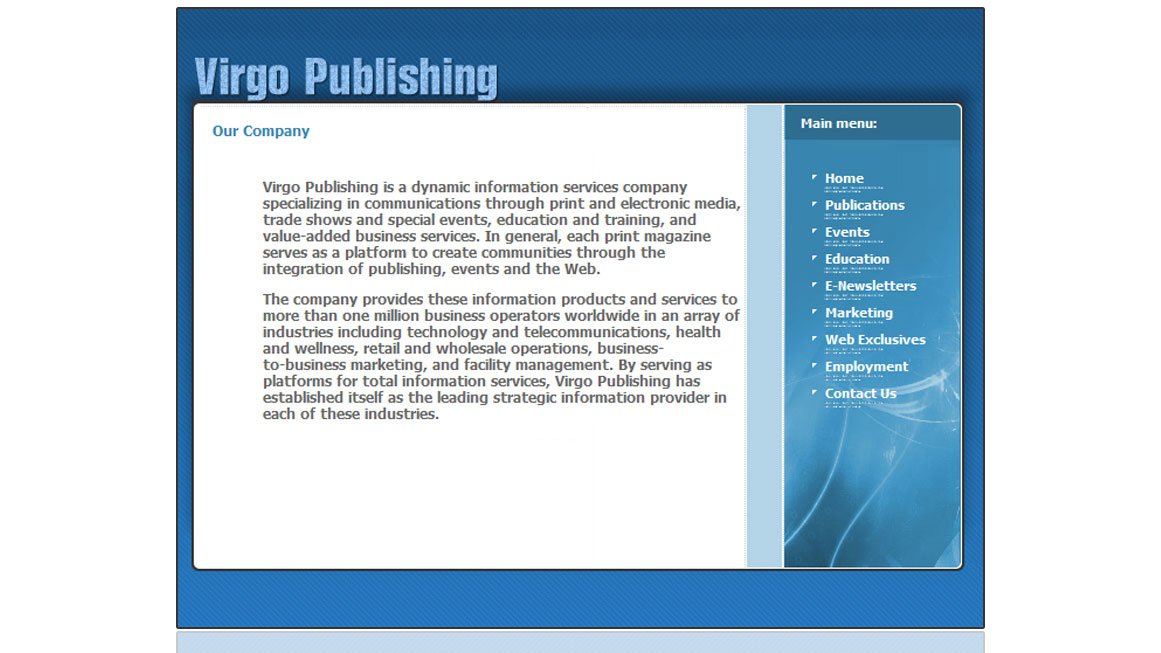 Virgo Publishing Homepage