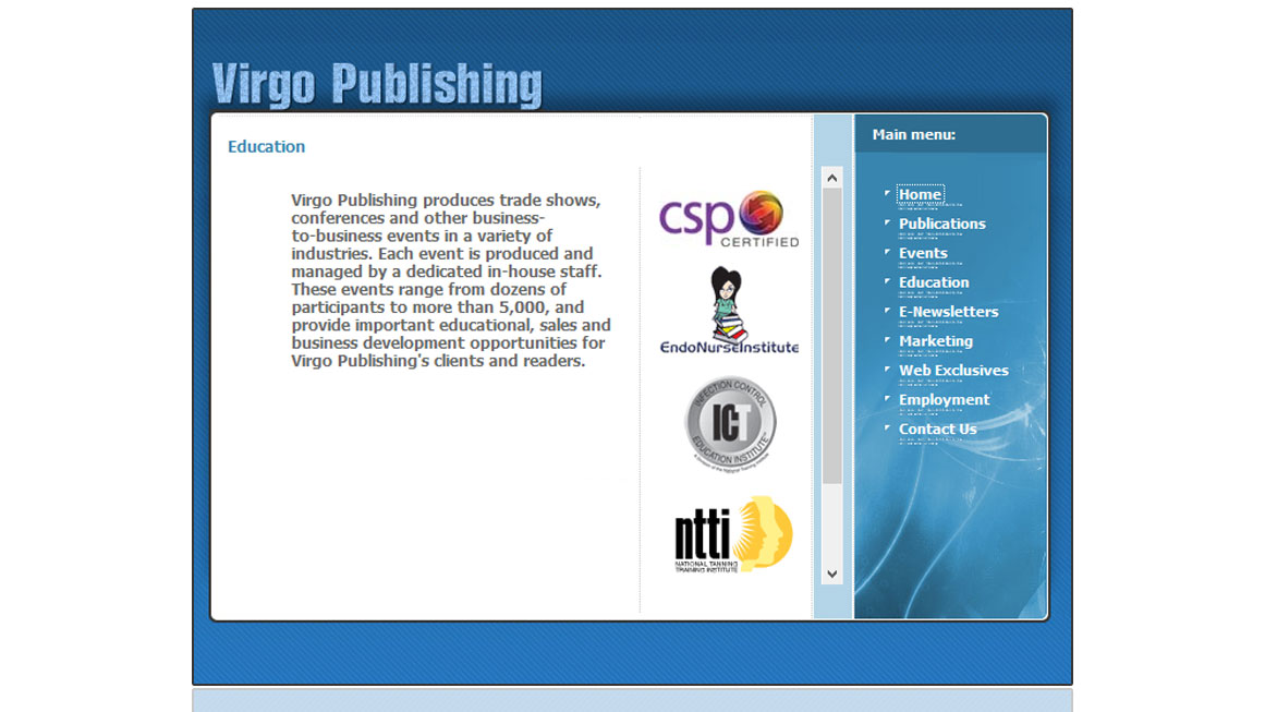 Virgo Publishing Education Page